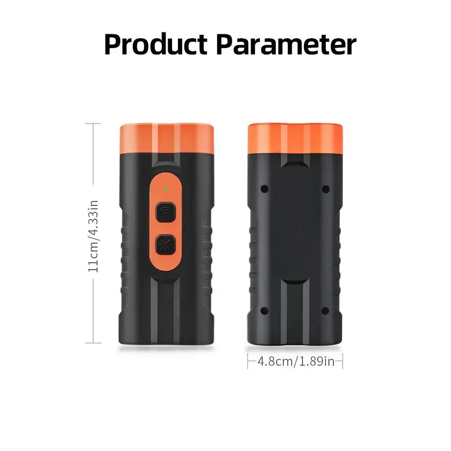 Upgraded Dual-Head Sonic Dog Repeller and Ultrasonic Bark Stopper Flashlight - 2-in-1 Rechargeable Portable Bark Control Device for Pet Owners and Dog Walkers