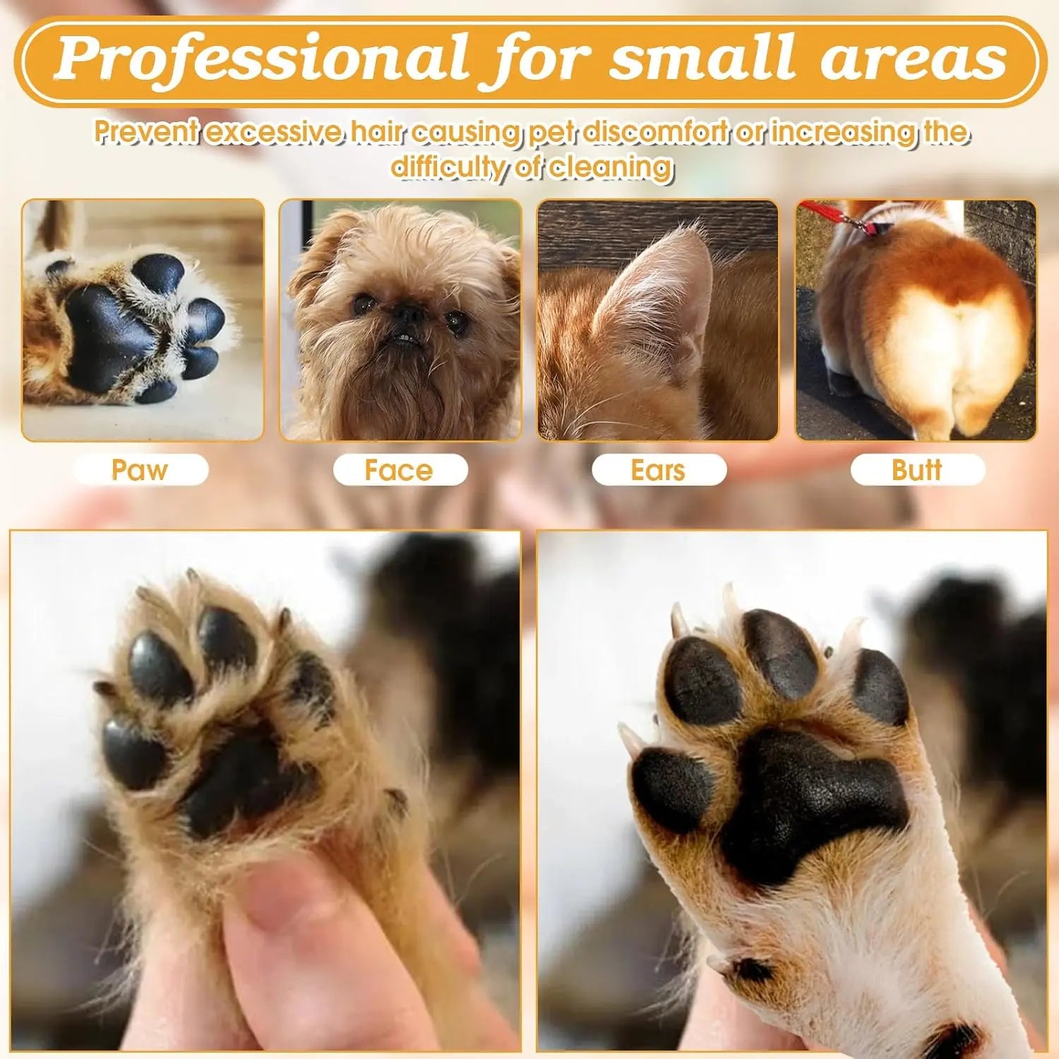 Professional 18mm Electric Pet Grooming Clippers with LED Display - Rechargeable Precision Trimmer for Paws, Ears, Rump, and Eyes