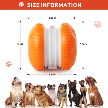 QGI Interactive Dog Ball - Motion-Activated Automatic Rolling Toy with Rope for Dogs of All Sizes, Designed for Stimulation and Boredom Relief