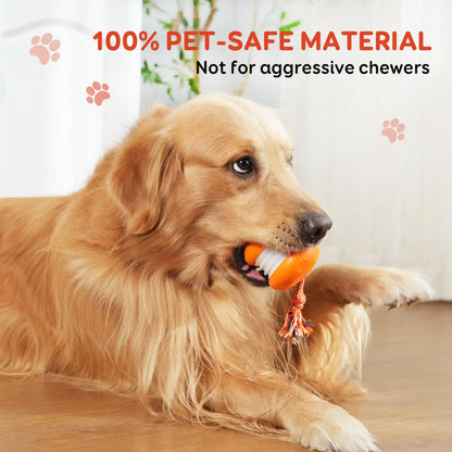 QGI Interactive Dog Ball - Motion-Activated Automatic Rolling Toy with Rope for Dogs of All Sizes, Designed for Stimulation and Boredom Relief